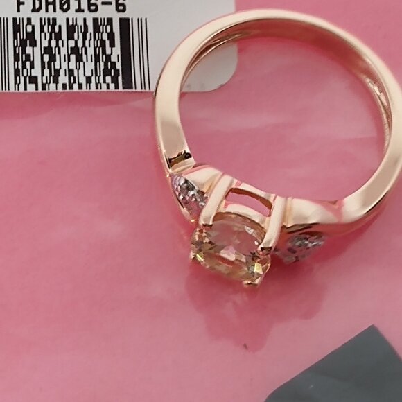 Genuine morganite ring, size 6 - Picture 7 of 9